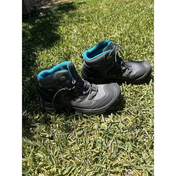 KEEN Steens Mid WaterprSteel Gray / Ocean Wave woman's Size 8 unisex hiking boot - Picture 12 of 12